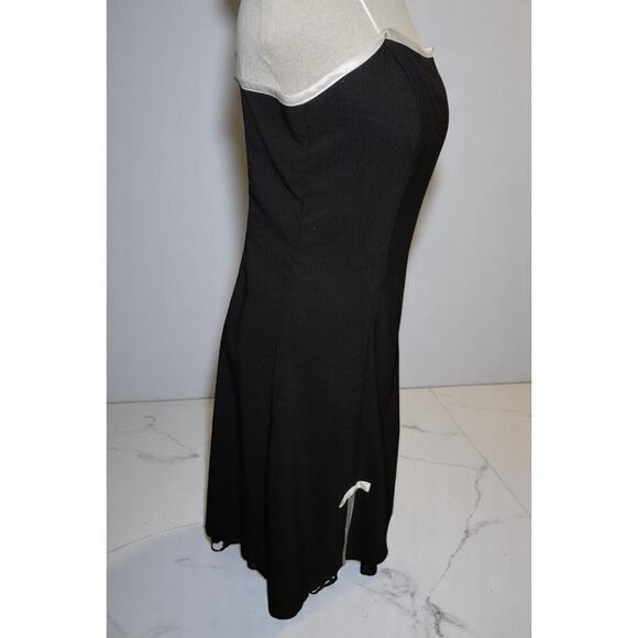 BCX Black & White Contrast Trim Mini Dress - Size 13 - Made in USA - Picture 4 of 9